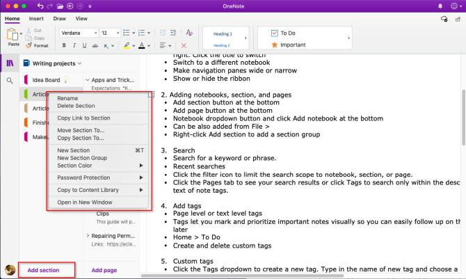 send slides to onenote for mac
